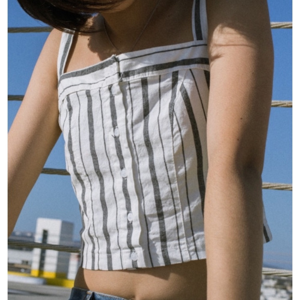 brandy Melville striped button up Astrid tank